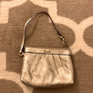 Coach Metallic Gold Wristlet